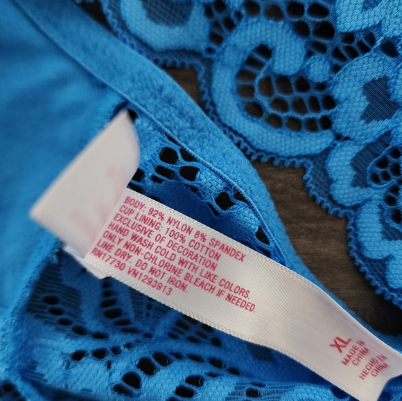 Xhilaration Racerback Wireless Padded Bralette Blue Women's XL NWT - Picture 15 of 16